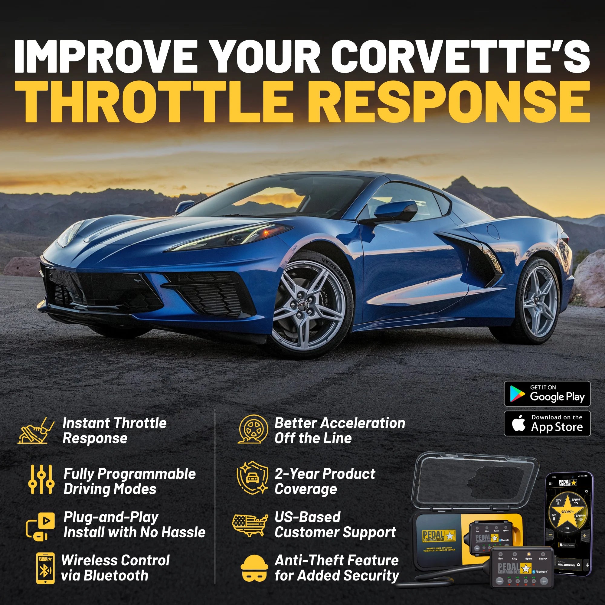 Pedal Commander für Chevrolet Corvette