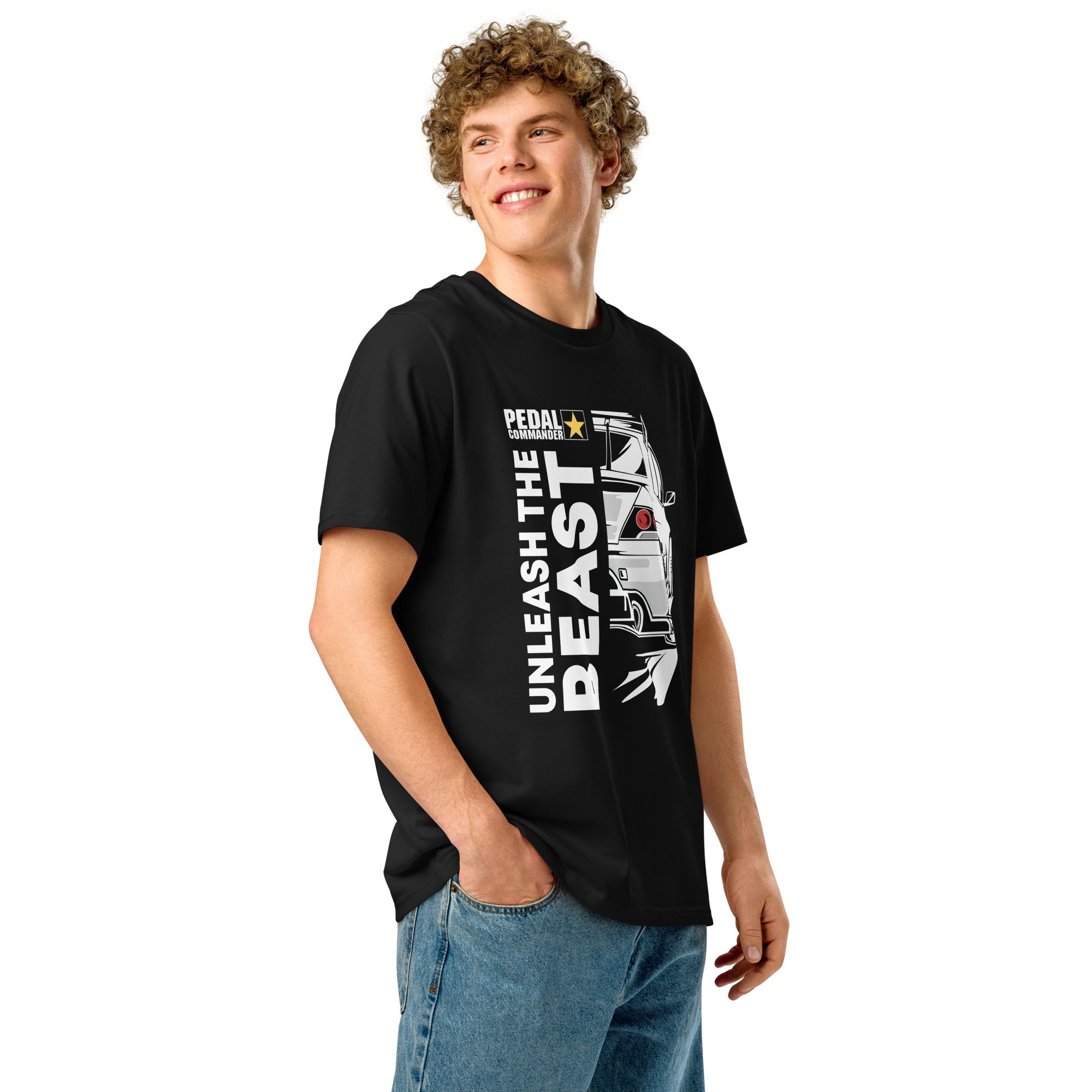 Unisex organic ribbed neck t-shirt