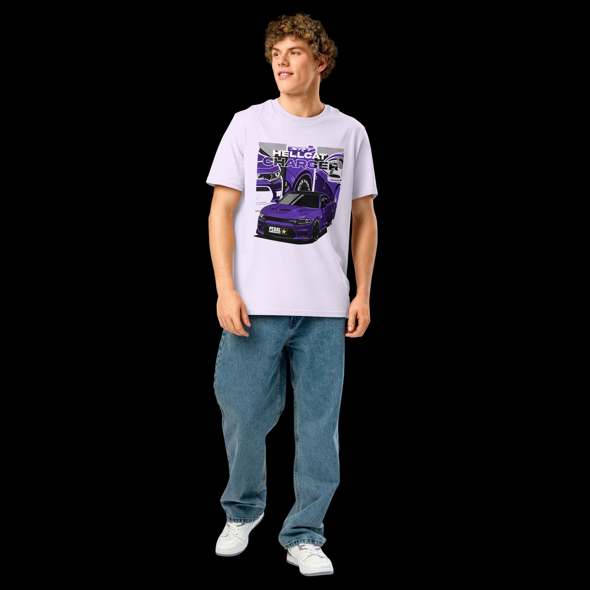 Unisex organic ribbed neck t-shirt - charger